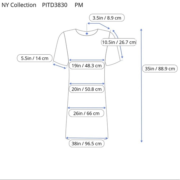 NY Collection A Line Short Sleeve Dress Abstract Petite Medium PM MP - Picture 6 of 7